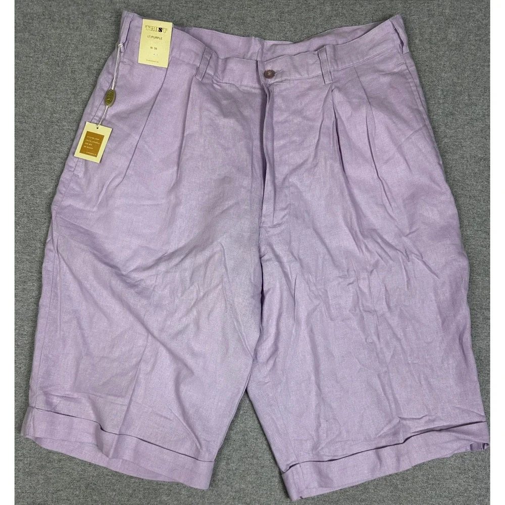 NWT Linen Rayon Shorts Mens 36 14